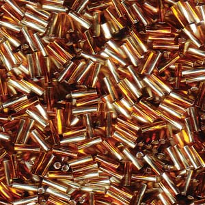 6x2mm Twisted Miyuki Bugle Beads 10g – Silver Lined Light Yellow Dark Topaz