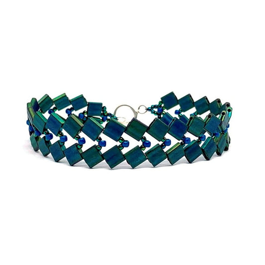 Tila Bead Chevron Bracelet Pattern - Instant Download or Printed Copy