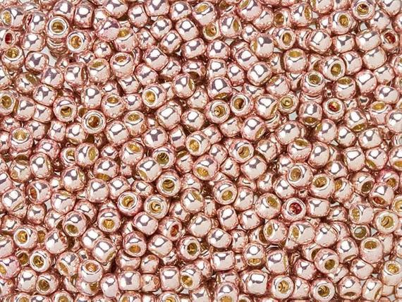 8/0 Toho Seed Beads - 10g Bag – PermaFinish – Galvanized Sweet Blush