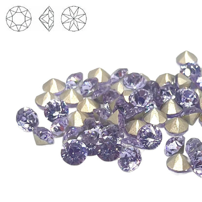 Aurora Pointy Back Chaton (C1088) SS29 – 6mm – Violet – Pack of 2