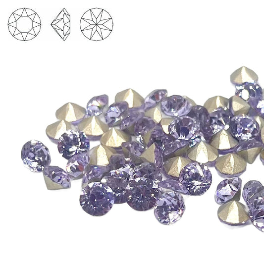 Aurora Pointy Back Chaton (C1088) SS29 – 6mm – Violet – Pack of 2