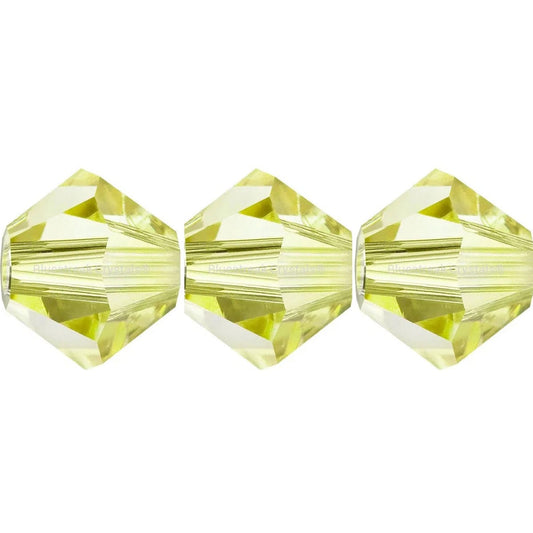 4mm Preciosa Bicones – Acid Yellow – Pack of 30