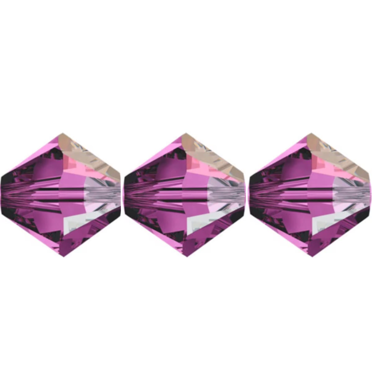 3mm Preciosa Bicones – Amethyst AB – Pack of 30