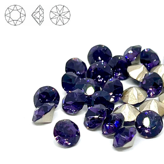 Aurora Pointy Back Chaton (C1088) SS29 – 6mm – Amethyst – Pack of 2