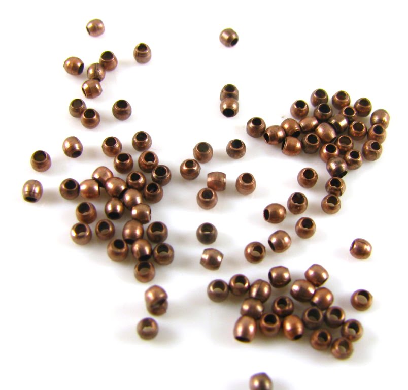 Antique Copper Crimps 2mm – 1g Bag (approx 80)