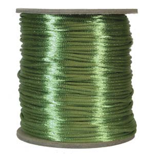 3mm Apple Green Satin Cord - Per Meter