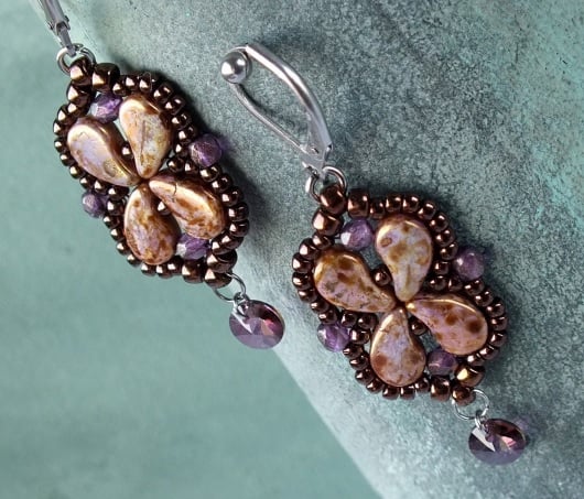 Arabesque Earring Pattern - Instant Download or Printed Copy