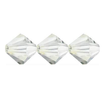 4mm Preciosa Bicones – Argent Flare – Pack of 30
