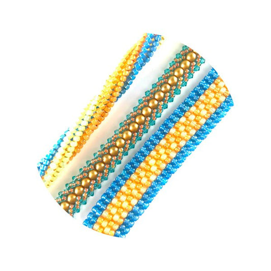 Beginners Beadweaving 3 Pattern Booklet - Flat Spiral, Two Drop Peyote and Twisted Herringbone - Printed Copy