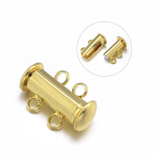 Gold Plated Two Strand Magnetic Clasp