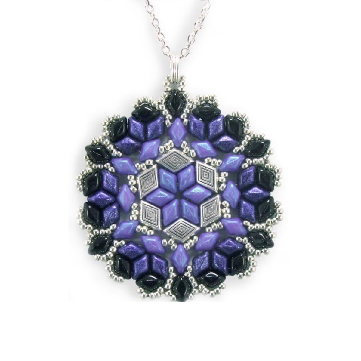 Geneva Necklace Pattern by Carolyn Cave - Instant Download or Printed Copy image 0