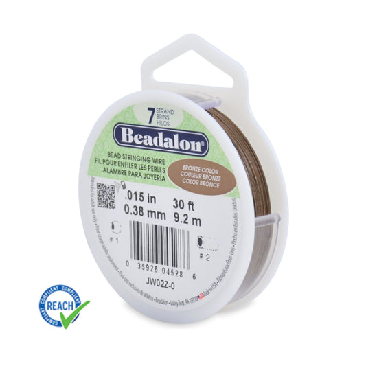 Beadalon 7 Strand 0.15 30ft Spool – Bronze