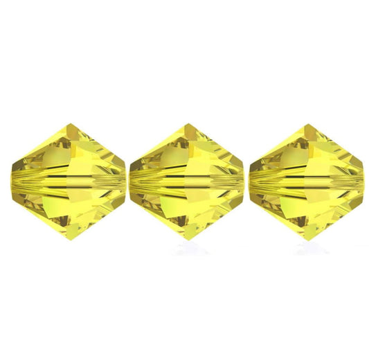 4mm Preciosa Bicones - Citrine - Pack of 30