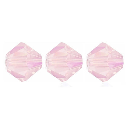 4mm Preciosa Bicones - Light Rose - Pack of 30
