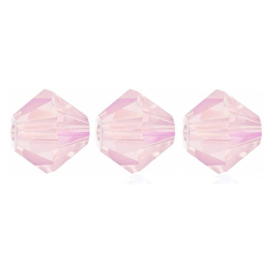 4mm Preciosa Bicones - Light Rose - Pack of 30
