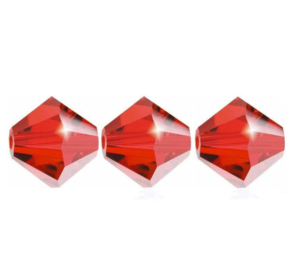 4mm Preciosa Bicones – Light Siam – Pack of 30