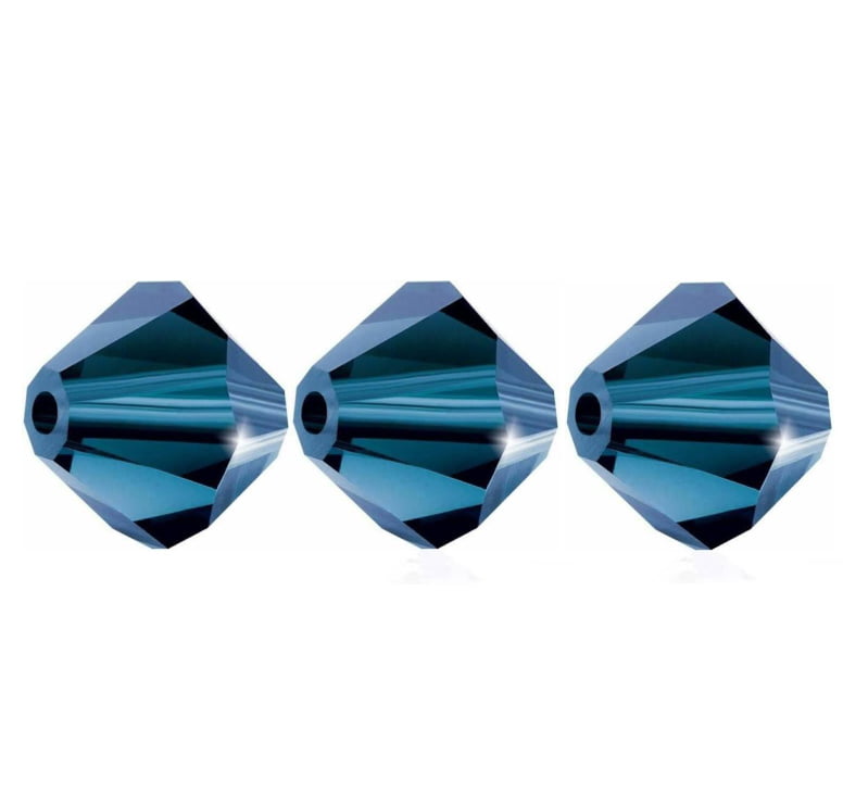 4mm Preciosa Bicones - Montana - Pack of 30