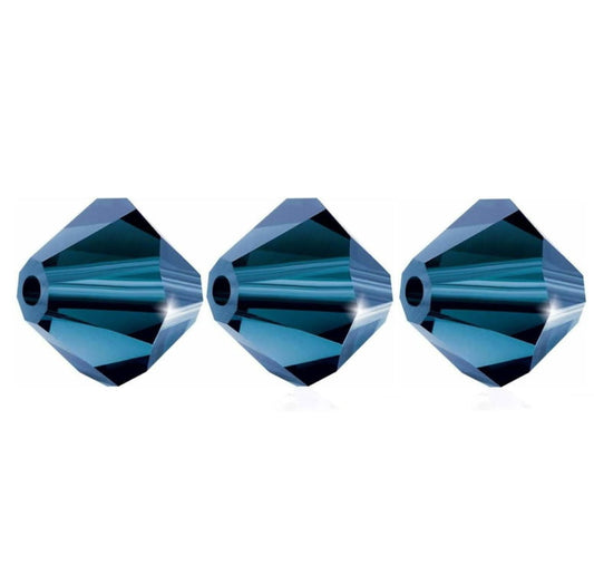 4mm Preciosa Bicones - Montana - Pack of 30