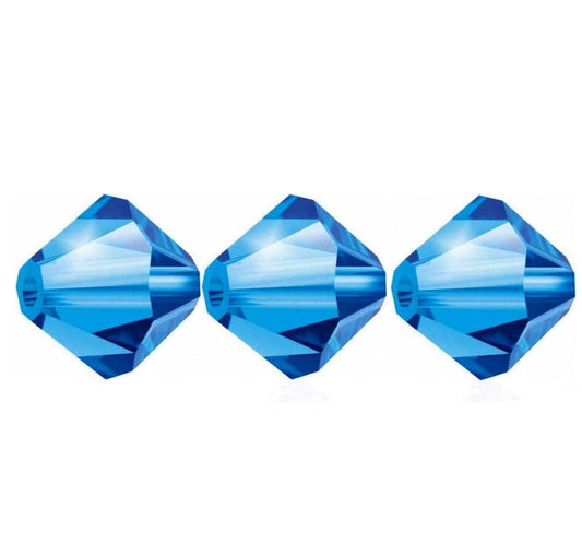 3mm Preciosa Bicones – Sapphire – Pack of 30