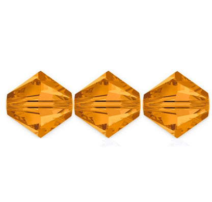 4mm Preciosa Bicones - Topaz - Pack of 30
