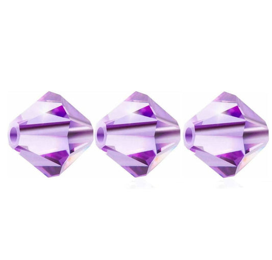 4mm Preciosa Bicones – Violet – Pack of 30