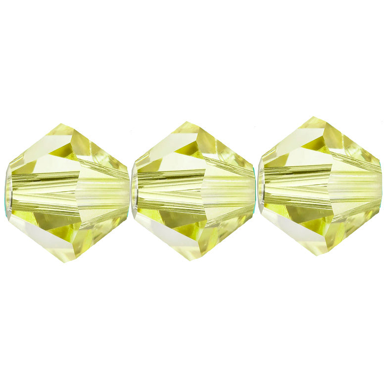 3mm Preciosa Bicones – Acid Yellow – Pack of 30