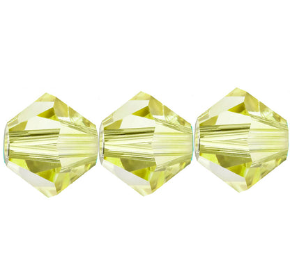 3mm Preciosa Bicones – Acid Yellow – Pack of 30