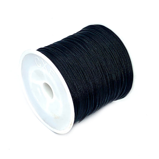 Chinese Knotting Cord 0.8mm – 100 Meter Spool – Black