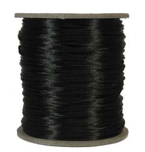 3mm Black Satin Cord – Per Meter