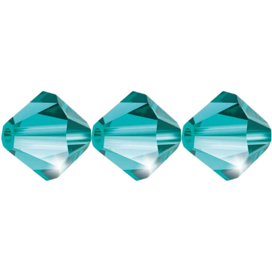 4mm Preciosa Bicones – Blue Zircon – Pack of 30