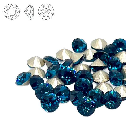 Aurora Pointy Back Chaton (C1088) SS29 – 6mm – Blue Zircon – Pack of 2