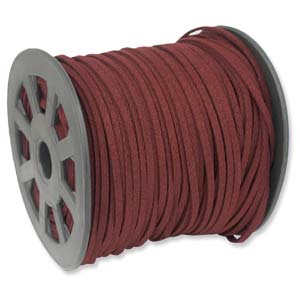 3mm Burgundy Microfiber Suede per meter
