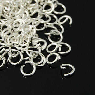 Silver Plated - 6mm Open Jump Rings – Bag of 30