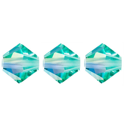 4mm Preciosa Bicones – Caribbean Sea AB2X – Pack of 30