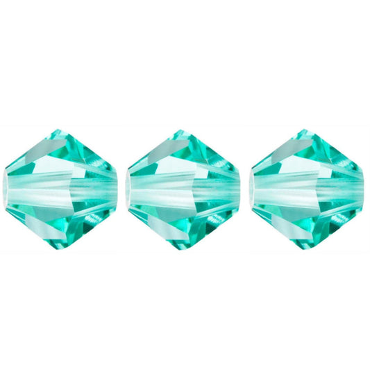 3mm Preciosa Bicones – Caribbean Sea – Pack of 30