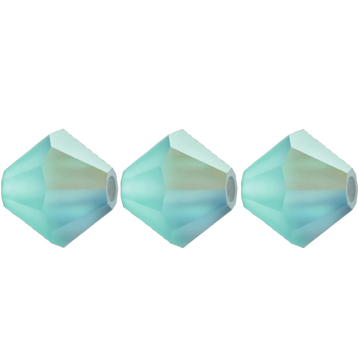 4mm Preciosa Bicones - Caribbean Sea Matte AB - Pack of 30