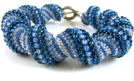 Cellini Spiral Stitch Bracelet Pattern - Instant Download or Printed Copy