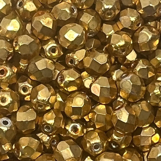 6mm Czech Fire Polish – 00030/97487 – Vintage Champagne x 100