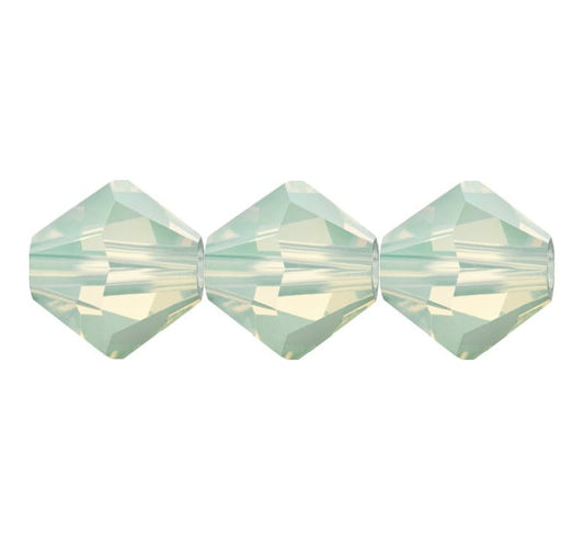 4mm Preciosa Bicones - Chrysolite Opal - Pack of 30