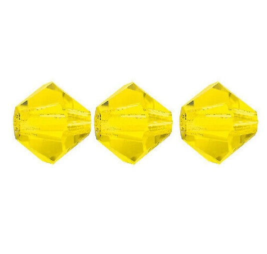 3mm Preciosa Bicones – Citrine – Pack of 30