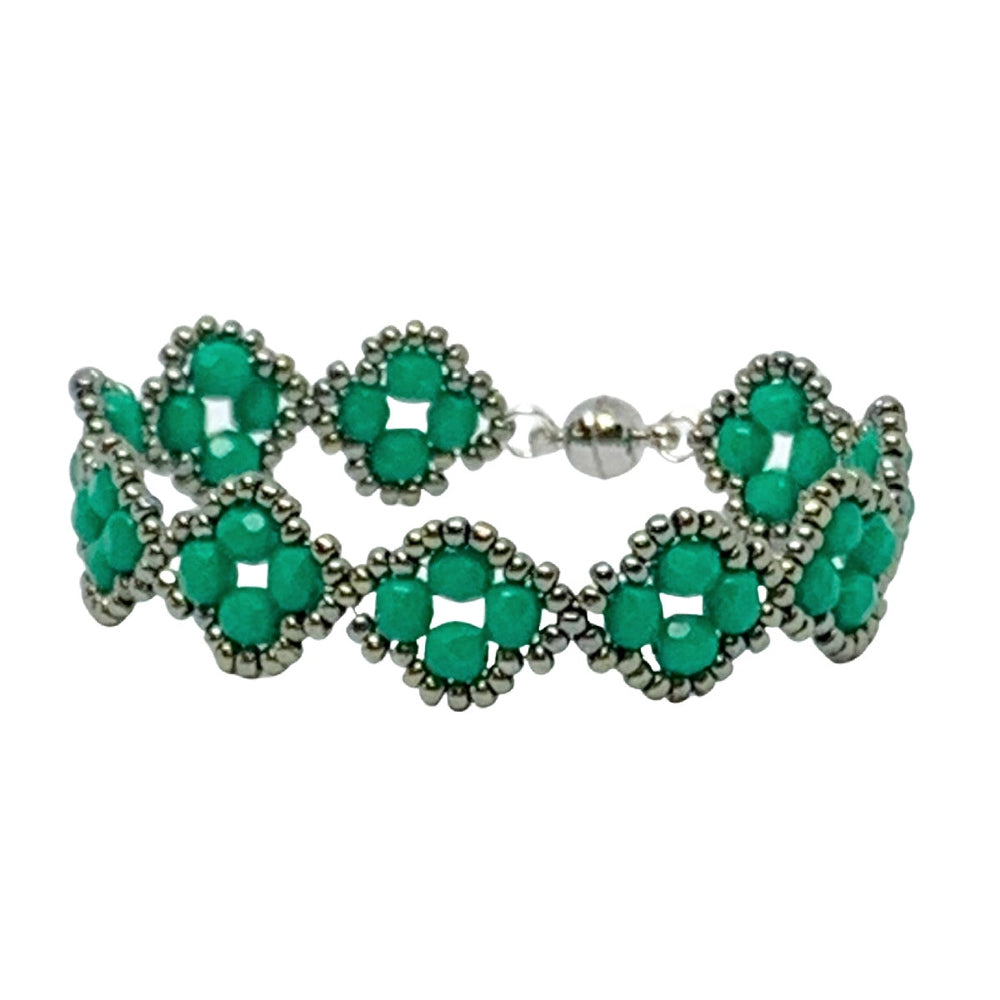 Clover - Beginners Seed Bead Bracelet Pattern - Instant Download or Printed Copy