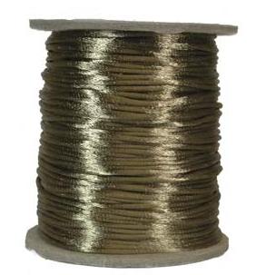 3mm Coffee Satin Cord - Per Meter