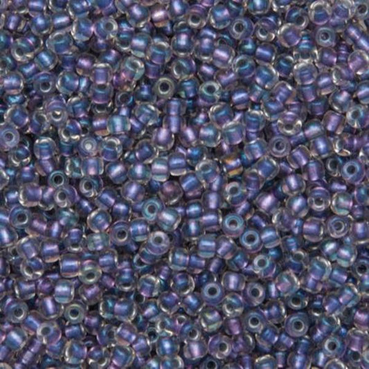 11/0 Toho Seed Beads - 10g Bag – Inside Colour Rainbow Crystal Metallic Purple - Colour 265