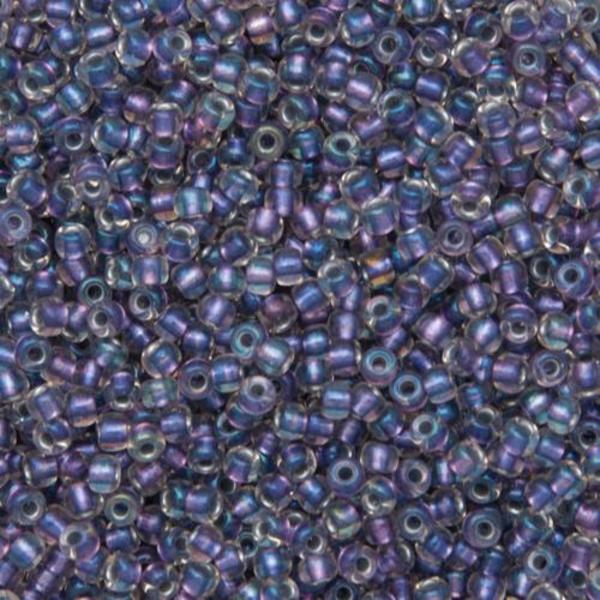 11/0 Toho Seed Beads - 10g Bag – Inside Colour Rainbow Crystal Metallic Purple - Colour 265