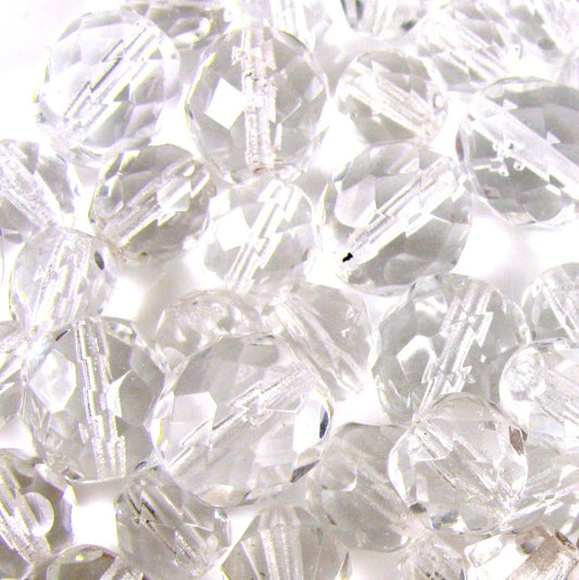6mm Czech Fire Polish – 00030 – Crystal x 100