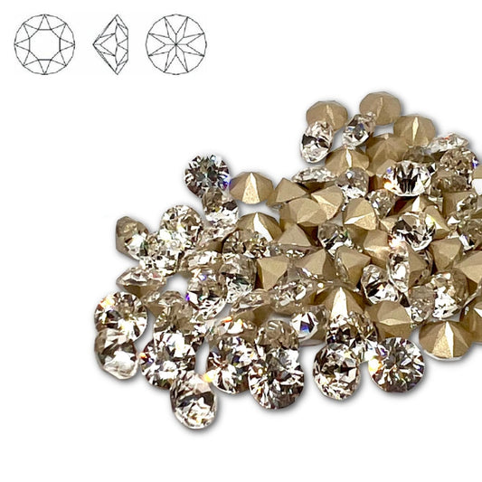 Aurora Pointy Back Chaton (C1028) SS39 – 8mm – Crystal (Foiled) – Pack of 2