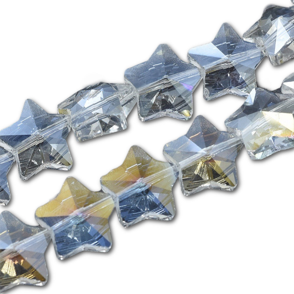 13mm Crystal AB Star Beads – Pack of 5