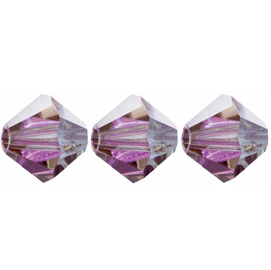 4mm Preciosa Bicones – Crystal Vitrail Light – Pack of 30