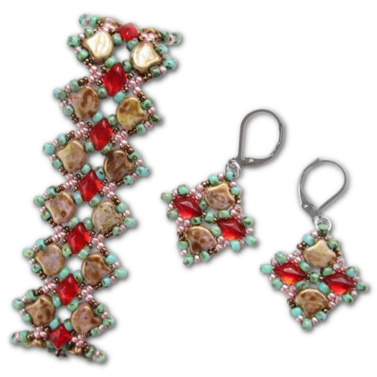 Faye Bracelet Pattern by Barbara Lepak - Instant Download or Printed Copy image 0