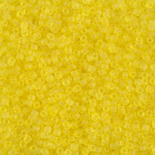 11/0 – Miyuki Delica - 5g Bag - Matte Transparent Yellow – DB743